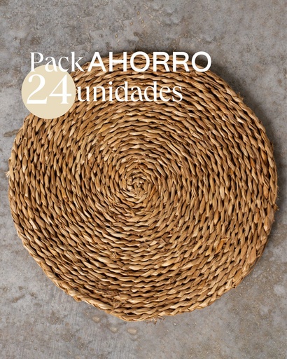 [40203524] Pack de 24 Salvamanteles de seagrass de 35cm